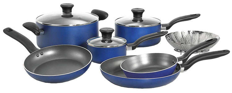 Tefal Initiatives 10 pce Blue Cookware Set
