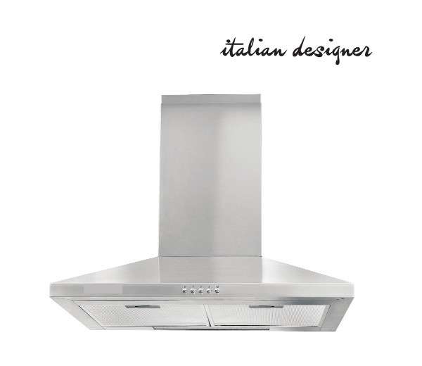 Italian Designer 60cm Cooker Hood - Stainless Steel