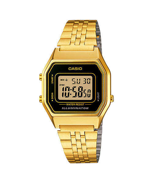 Casio Ladies Retro Digital Watch LA680WGA-1BDF