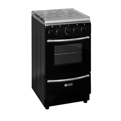 ZERO APPLIANCES 4 BURNER BLACK GAS STOVE - SHOP SOILED