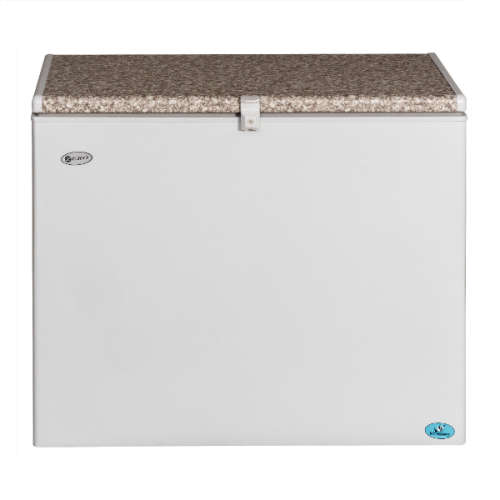 ZERO APPLIANCES 215 LITRE GAS ELECTRIC WHITE CHEST FREEZER - SHOP SOILED