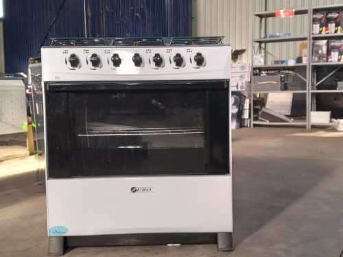 ZERO APPLIANCES 6 BURNER WHITE GAS STOVE - SECOND HAND - NOT BOXED