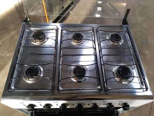 ZERO APPLIANCES 6 BURNER WHITE GAS STOVE - SECOND HAND - NOT BOXED