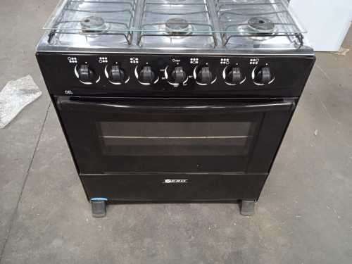 6 Burner Gas Stove with Gas Oven (Black) - Not Boxed - Second Hand