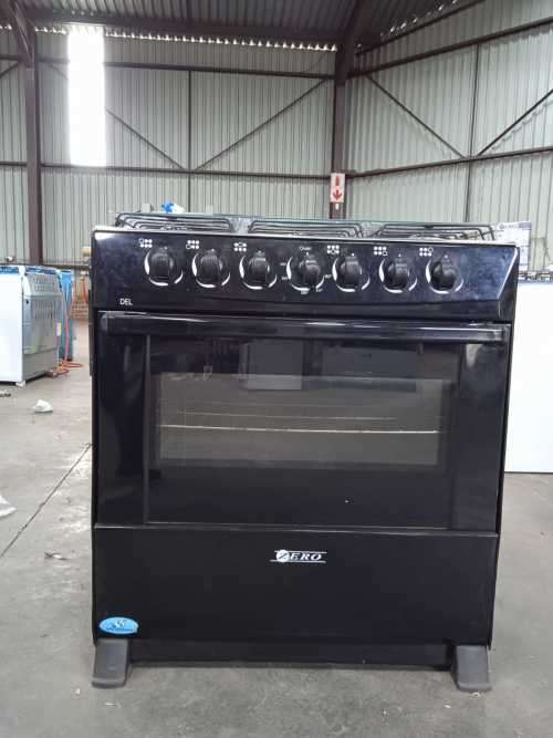 6 Burner Gas Stove with Gas Oven (Black) - Not Boxed - Second Hand