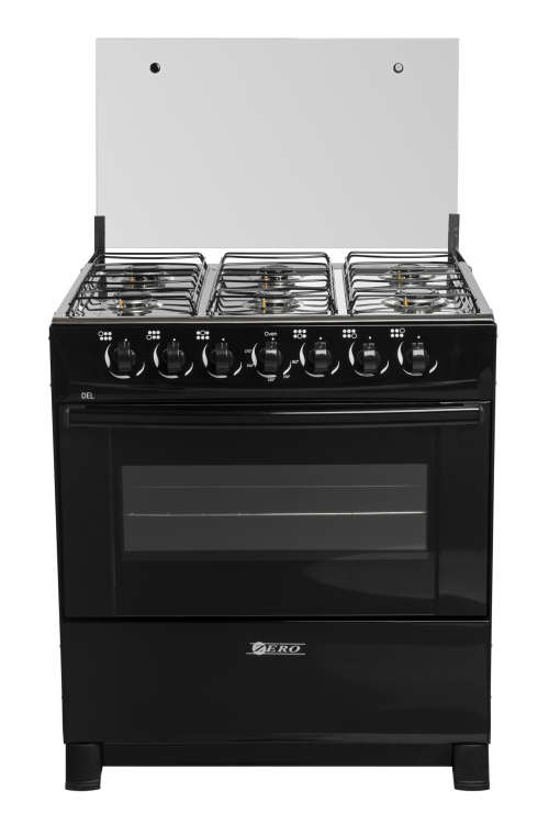 Zero Appliances 6 Burner Gas Stove With FFD On All Functions  Black