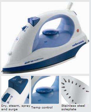 Mellerware Adria 1400 Inox Steam Iron