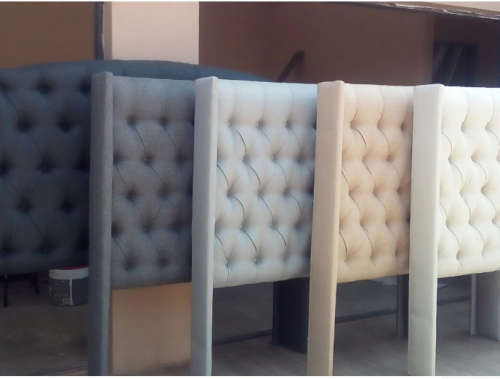 Celeste upholstered wingback headboard - Queen / Various