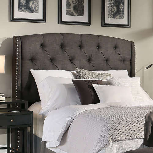 Milana upholstered wingback headboard - Queen