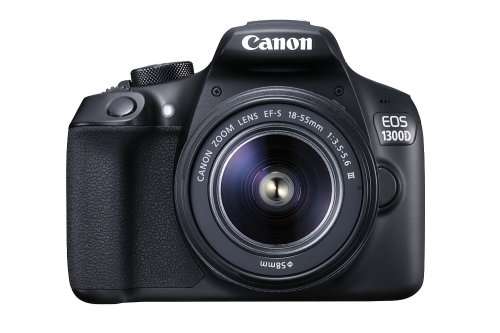 Canon EOS 1300D DSLR Camera with EF-S18-55 DC III F3.5-5.6 Lens - Black
