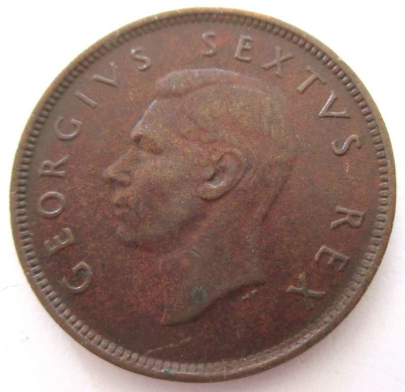 A 1949 SOUTH AFRICAN HALF PENNY