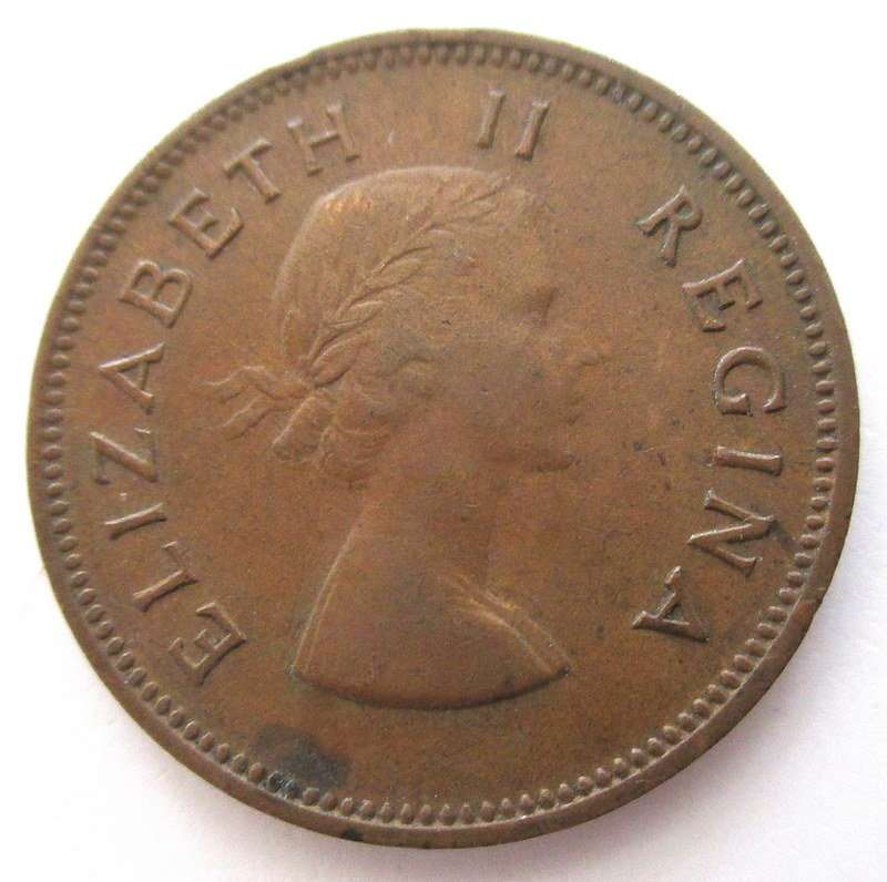 A 1953 SOUTH AFRICAN  HALF PENNY