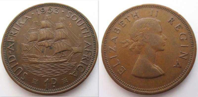 A 1953 SOUTH AFRICAN  PENNY