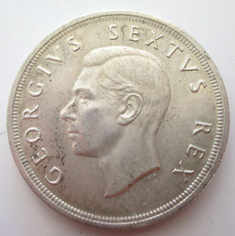 A 1952 SOUTH AFRICAN FIVE SHILLING