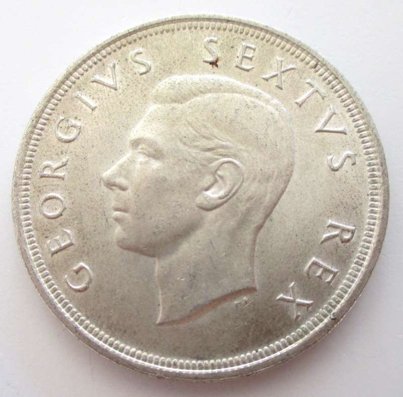 A 1952 SOUTH AFRICAN FIVE SHILLING