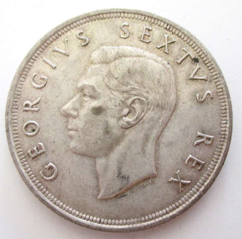 A 1952 SOUTH AFRICAN FIVE SHILLING