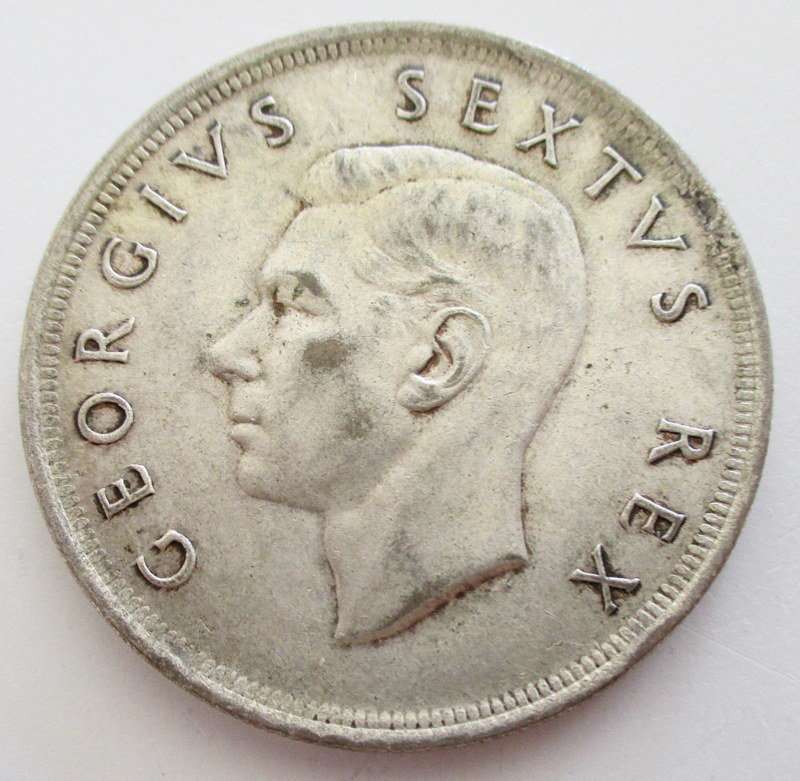 A 1952 SOUTH AFRICAN FIVE SHILLING
