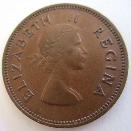 1958 SOUTH AFRICAN HALF PENNY--GOOD DETAIL