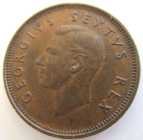 1952 SOUTH AFRICAN QUARTER PENNY--GOOD DETAIL
