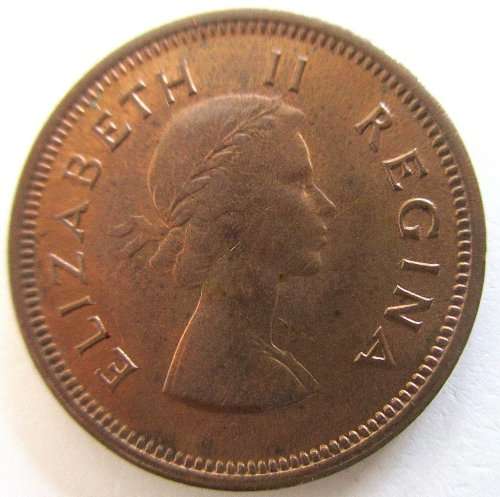 1957 SOUTH AFRICAN QUARTER PENNY---XF-GOOD DETAIL