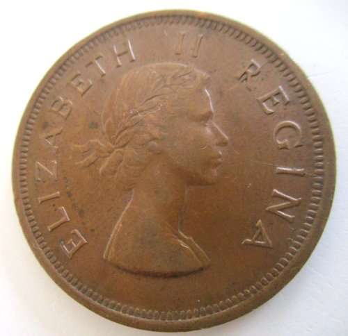 1954 SOUTH AFRICAN  PENNY---GOOD  DETAIL