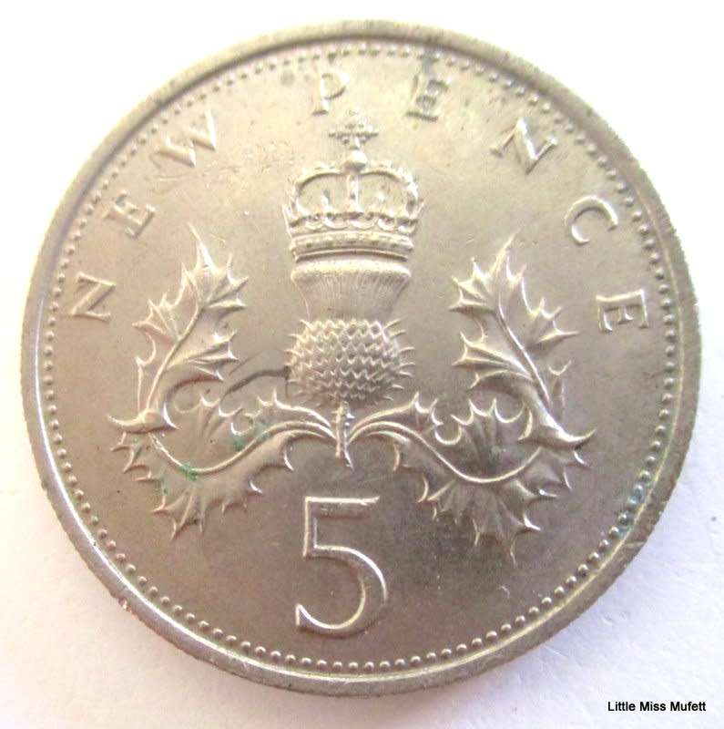 A 1970 BRITISH 5 PENCE