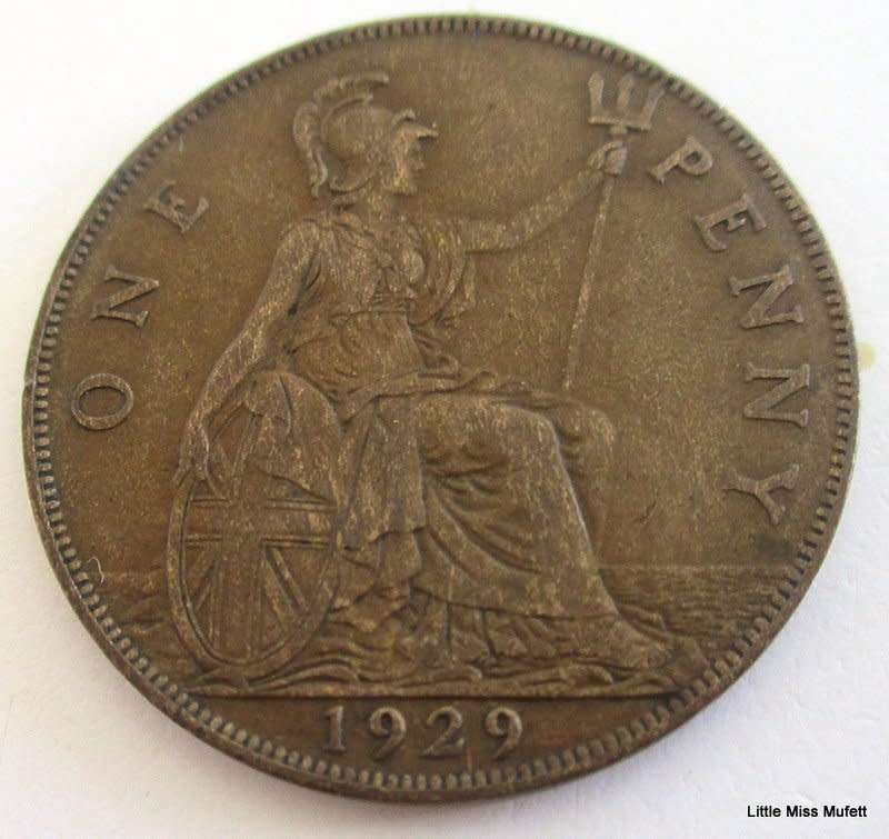 A 1929 BRITISH ONE PENNY