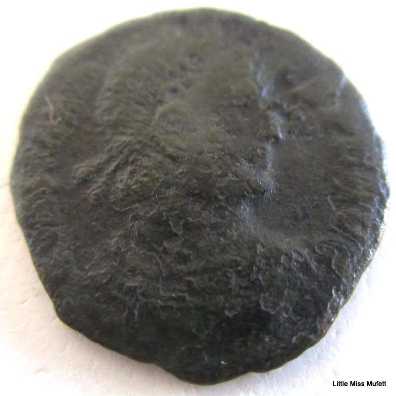 AN ANCIENT COIN ROUND 335AD--OVER 1600 YEARS OLD