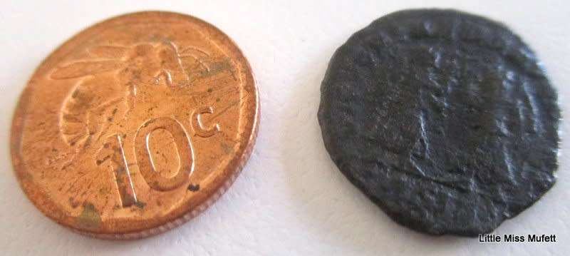 AN ANCIENT COIN ROUND 335AD--OVER 1600 YEARS OLD