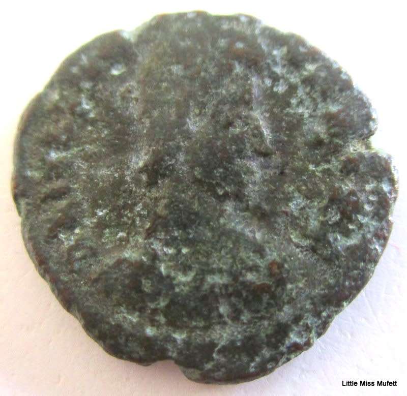 AN ANCIENT COIN ROUND 335AD--OVER 1600 YEARS OLD
