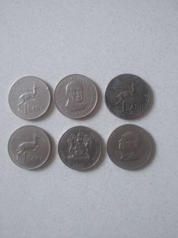 Old South African R1 coins