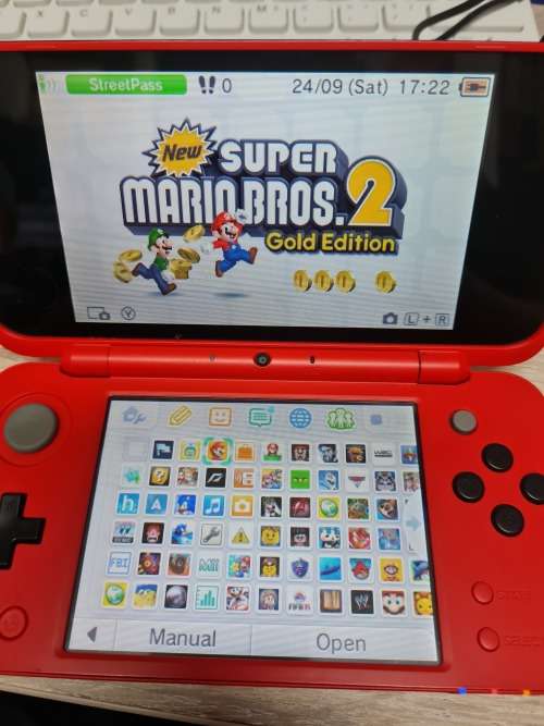 Nintendo 2DS XL - POKEMON Edition - 128GB SD CARD, Custom Firmware Loaded (F003) - with case