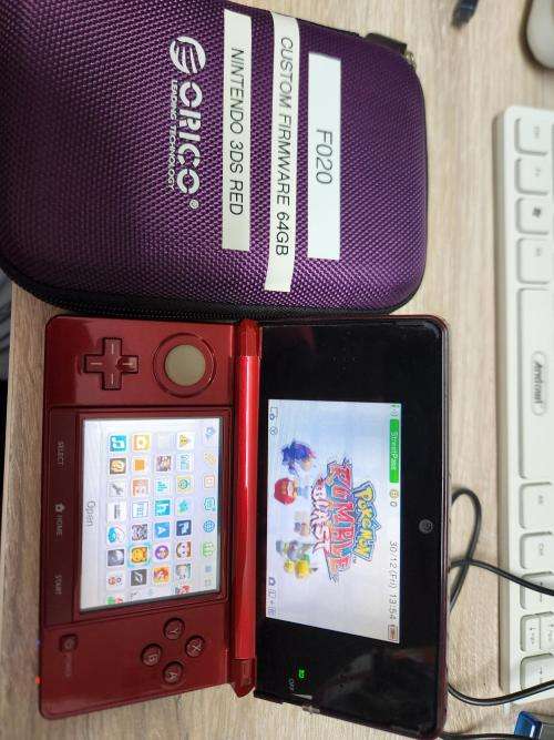 Nintendo 3DS - RED 64GB Custom Luma3DS Firmware