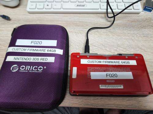 Nintendo 3DS - RED 64GB Custom Luma3DS Firmware