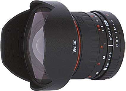 FISH-EYE CS * VIVITAR *  7 MM 1:3.5 * REAR CAP * EXCELLENT CONDITION *CANON  MOUNT **