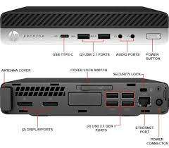 WARRANTED  HP PRODESK  600 * G3 MINI PC*CORE i5-7500T*2.70GHZ * 4 GB RAM*256 GB SSD *CHARGER*NO BOX