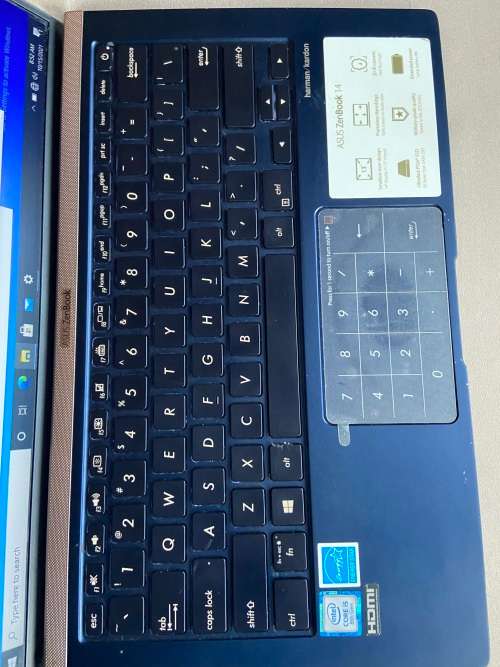 ASUS ZENBOOK 14*UX433F*14`*CORE i5-8265U*1.60 GHZ*8 GB RAM*256 GB SSD*WINDOWS 10 PRO 64-BIT OS
