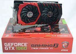 MSI  GRAPHICS GAMING X  TWIN  FROZR VI  GEFORCE GTX1060 6GB DDR5 - BOXED- GOOD CONDITION