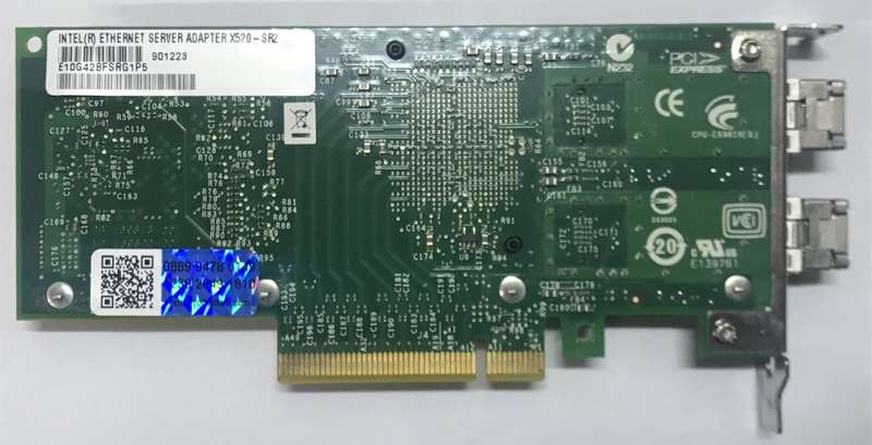 Intel X520-SR2 Dual Port - 10GbE SFP Half Height Low Profile PCIe-x8 Ethernet Adapter
