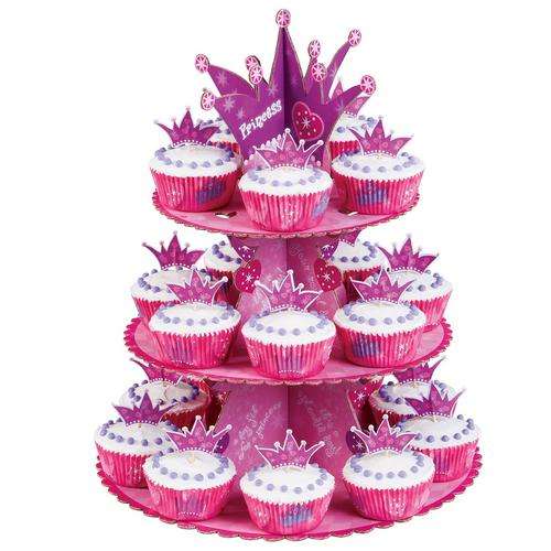 Wilton Princess cupcake & treat stand with cases/toppers