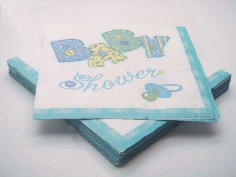 Baby shower serviettes blue