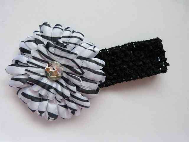 ***SALE*** Baby Headband white/black zebra