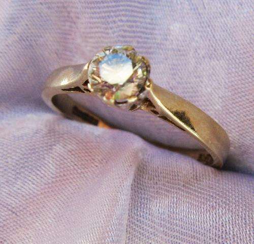***MONEY-BACK GUARANTEE*** UK HALLMARKED 9CT YELLOW GOLD .33 CARAT SOLITAIRE DIAMOND ENGAGEMENT RING