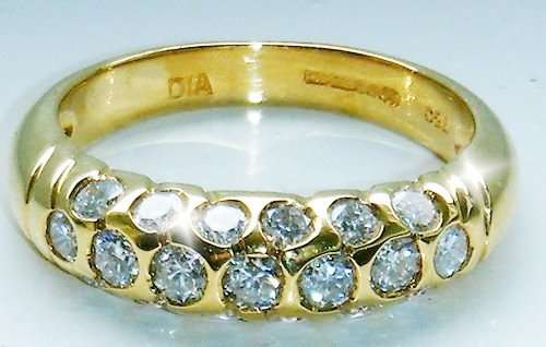 ***R47 220***UK HALLMARKED 18CT GOLD 1.25 CARAT DIAMOND WEDDING ETERNITY ENGAGEMENT RING N