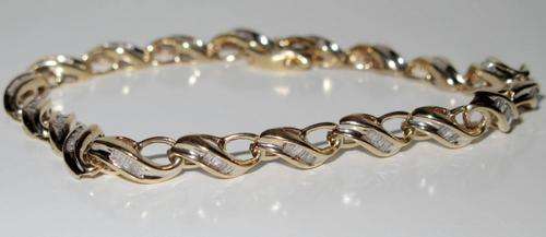 HEAVY!!! ***R41 650*** DIAMOND 1.00ct Baguette TENNIS BRACELET 10K YG