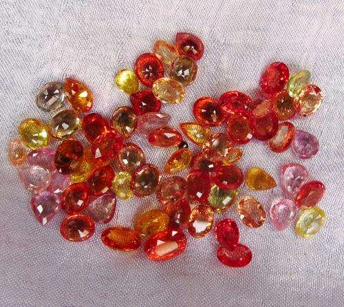REAL!!! 19CT NATURAL MULTI-COLORED SAPPHIRE LOOSE GEMSTONES MIXED CUTS!!