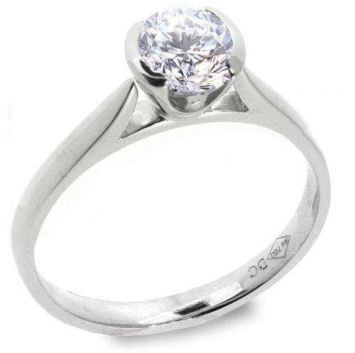1.20 CT G/I1 ROUND DIAMOND SOLITAIRE RING 14K W GOLD