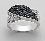 SOLID STERLING SILVER AND CZ RING SIZE 7