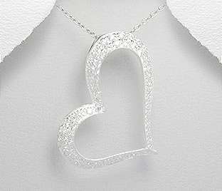 SOLID STERLING SILVER AND CZ PENDANT