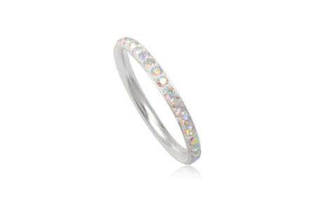 SOLID STERLING SILVER AND SWAROVSKI CRYSTAL RING